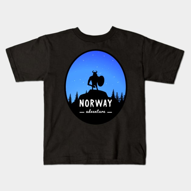 Norway Adventure Sticker, for Norway Lovers, Adventure Kids T-Shirt by norwayraw